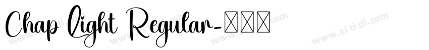 Chap Light Regular字体转换